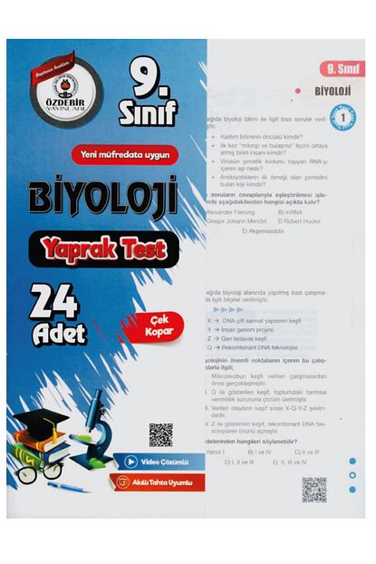 9.Sınıf Biyoloji Yaprak Test