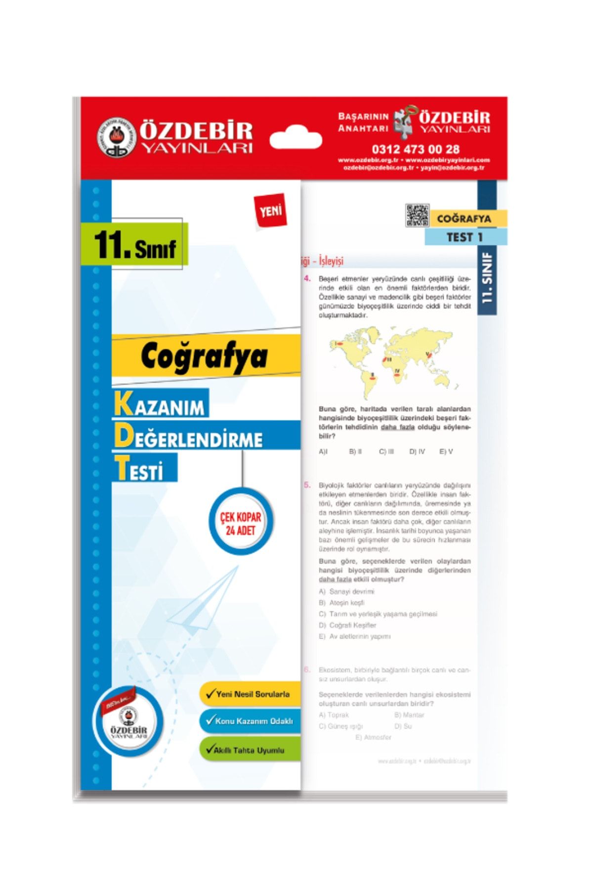 11. Sınıf Coğrafya Yaprak Test