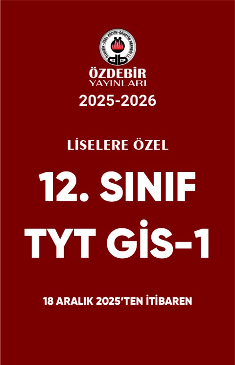 2025 - 2026 12. SINIF TYT GİS-1
