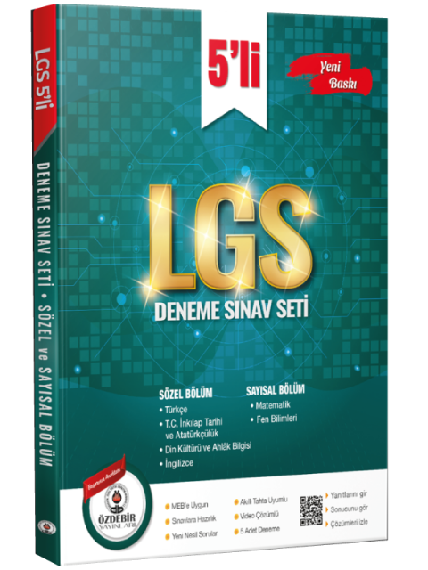 8.Sınıf LGS Tüm Dersler 5'li Genel Branş Deneme