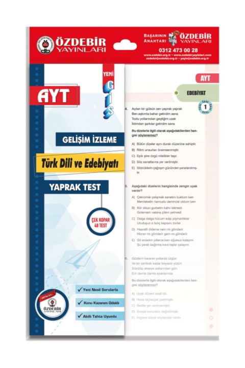 Ayt Edebiyat Gis Yaprak Test