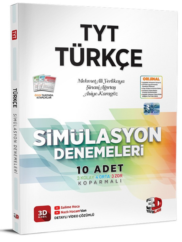 TYT 3D Simülasyon Türkçe Denemeleri